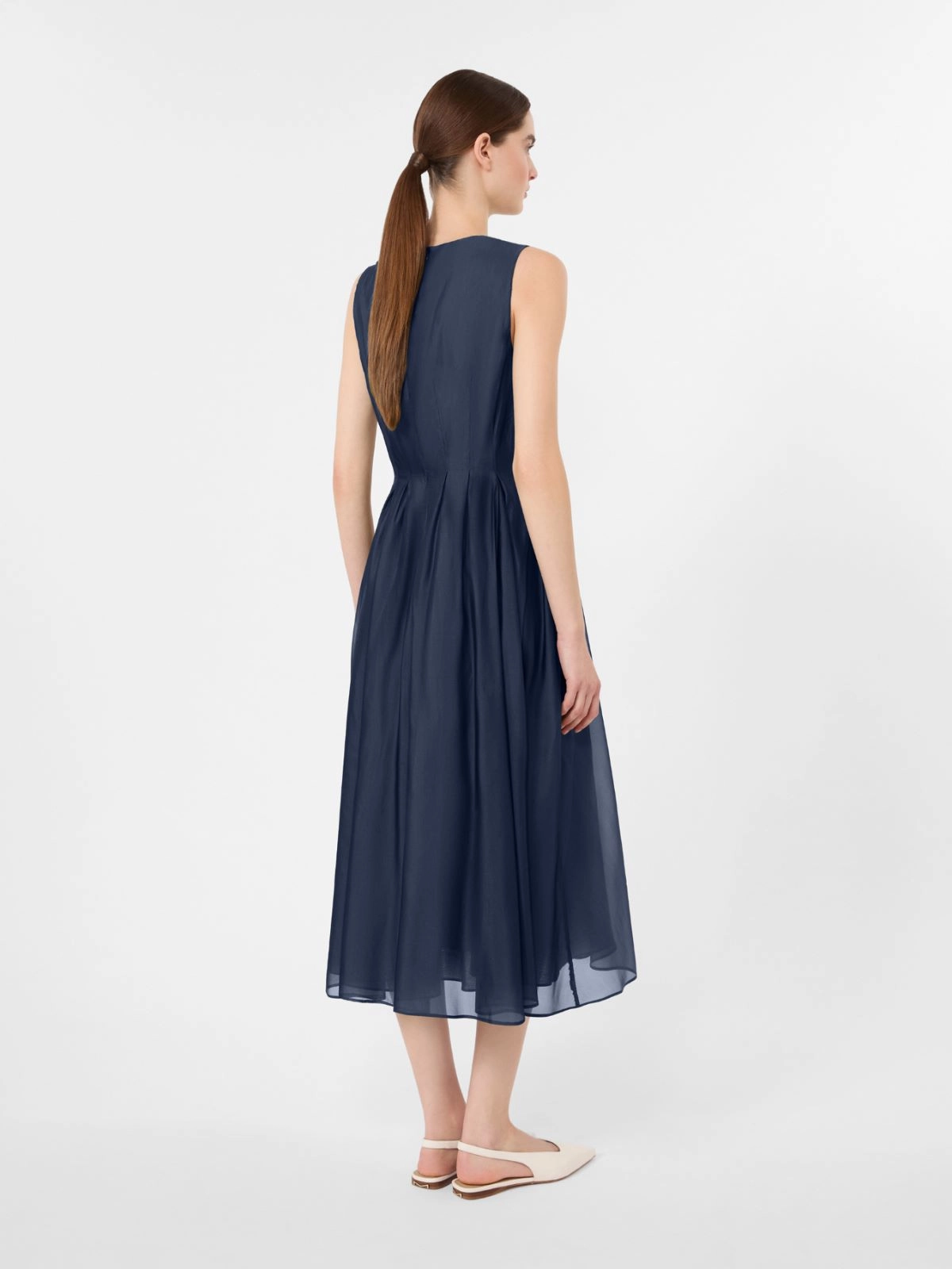 Fit-and-flare organza dress - ULTRAMARINE - Max Mara - 3