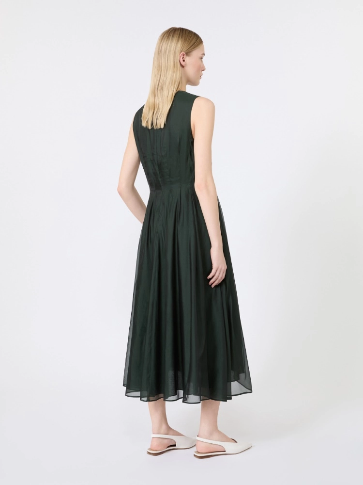 Fit-and-flare organza dress - MOSS GREEN - Max Mara - 3