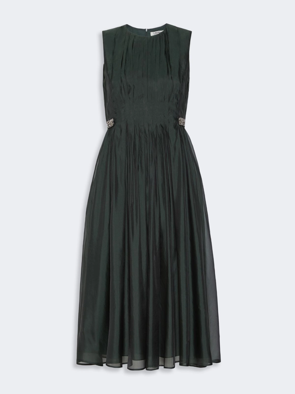 Fit-and-flare organza dress - MOSS GREEN - Max Mara - 5