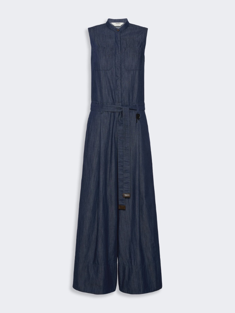 Cotton denim jumpsuit - MIDNIGHTBLUE