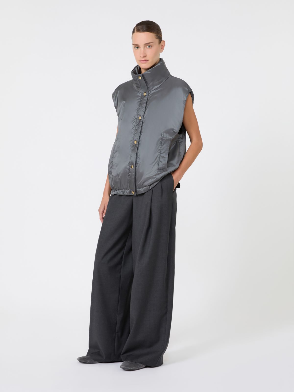 [アリーチェ] テクニカル キャンバス ジレ - MEDIUM GREY - Max Mara