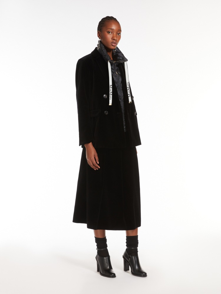 Water-repellent nylon canvas gilet - BLACK