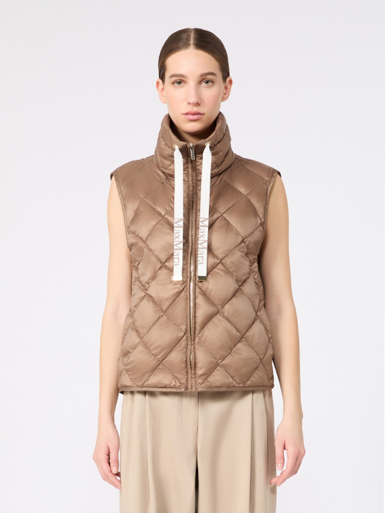 Gilet imbottito in tela antigoccia a rombi - CAMMELLO - Max Mara - 2