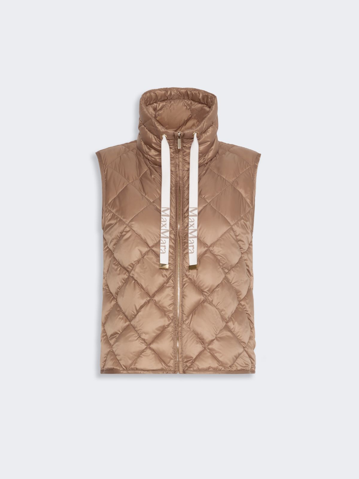 Gilet imbottito in tela antigoccia a rombi - CAMMELLO - Max Mara - 4