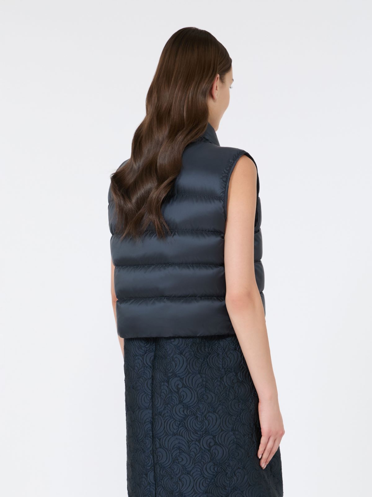 Water-repellent padded cropped gilet - MIDNIGHTBLUE - Max Mara - 3