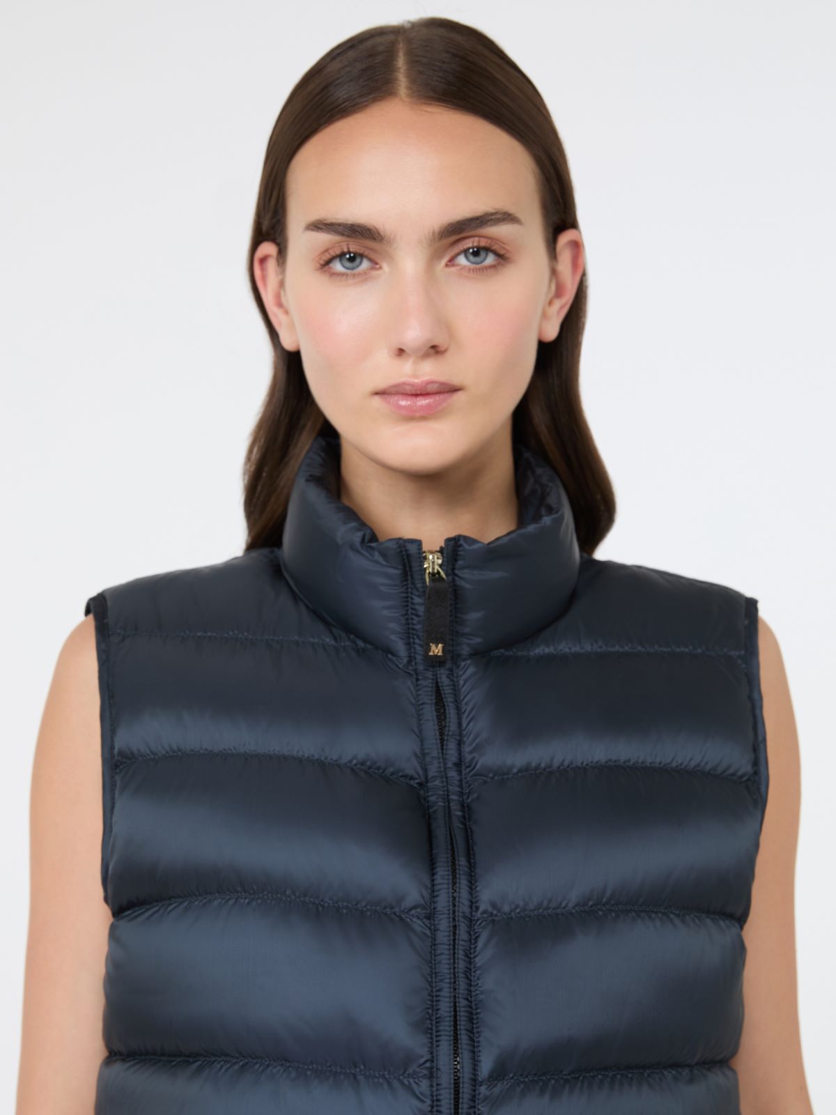 Water-repellent padded cropped gilet - MIDNIGHTBLUE - Max Mara - 4