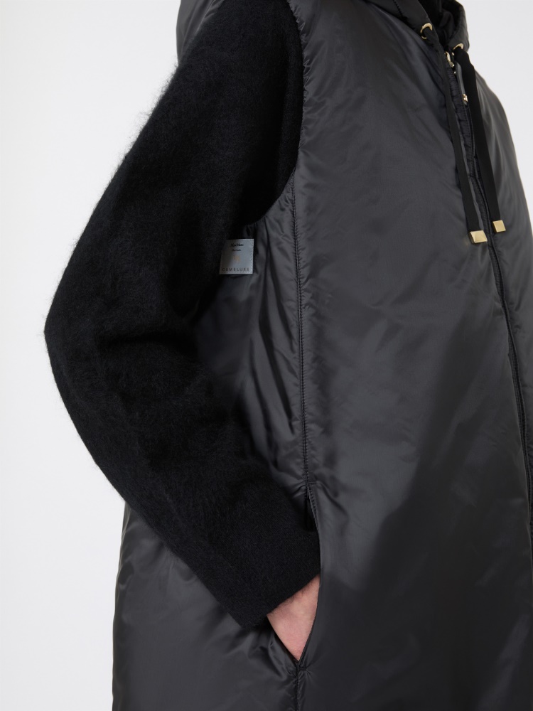 Water-repellent canvas gilet - BLACK