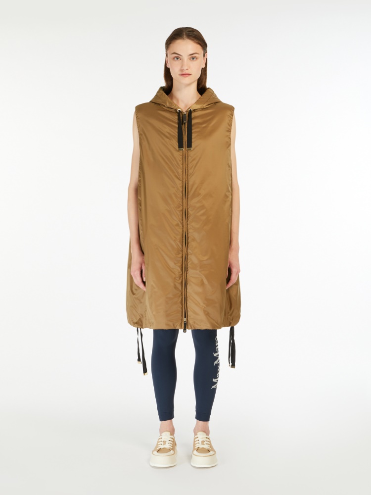 Water-repellent canvas gilet - CARAMEL - 2