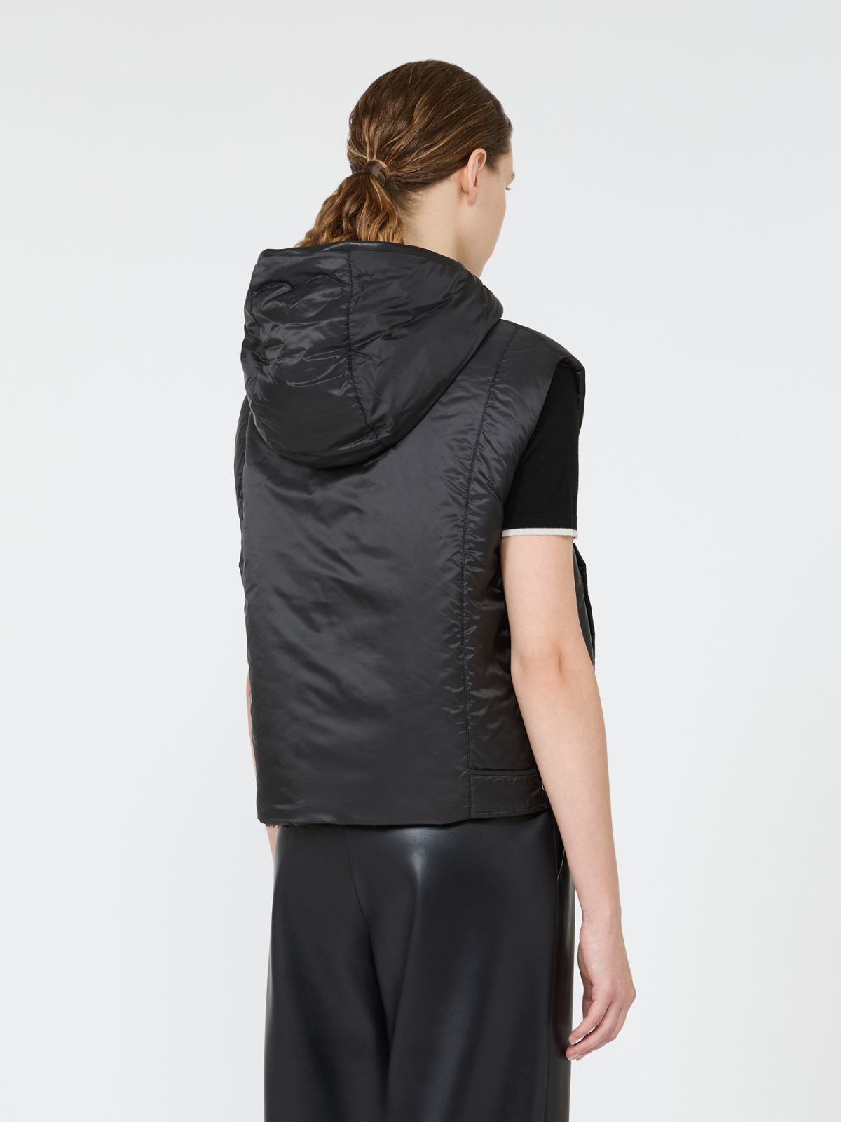 [フェリックス] リバーシブル エコファー ショート ジレ - BLACK - Max Mara - 3