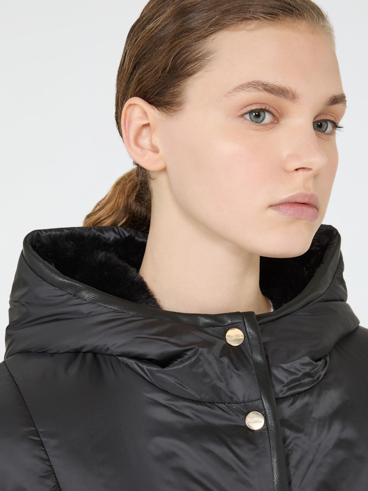 [フェリックス] リバーシブル エコファー ショート ジレ - BLACK - Max Mara - 4