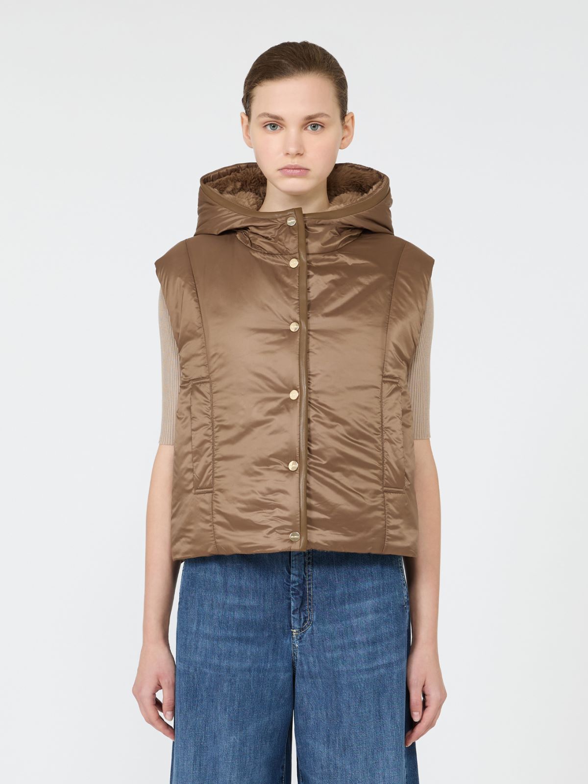 [フェリックス] リバーシブル エコファー ショート ジレ - MUD - Max Mara - 2