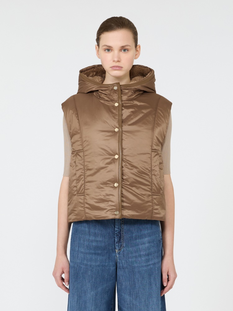 [フェリックス] リバーシブル エコファー ショート ジレ - MUD - Max Mara - 2