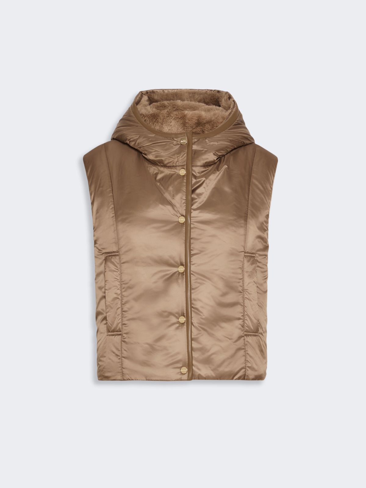 [フェリックス] リバーシブル エコファー ショート ジレ - MUD - Max Mara - 5