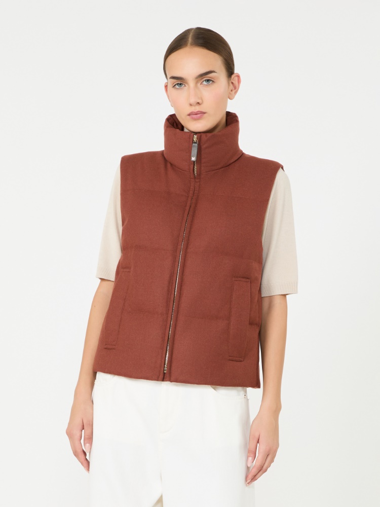Gilet rembourré en cachemire mélangé - ROUILLE - Max Mara - 2