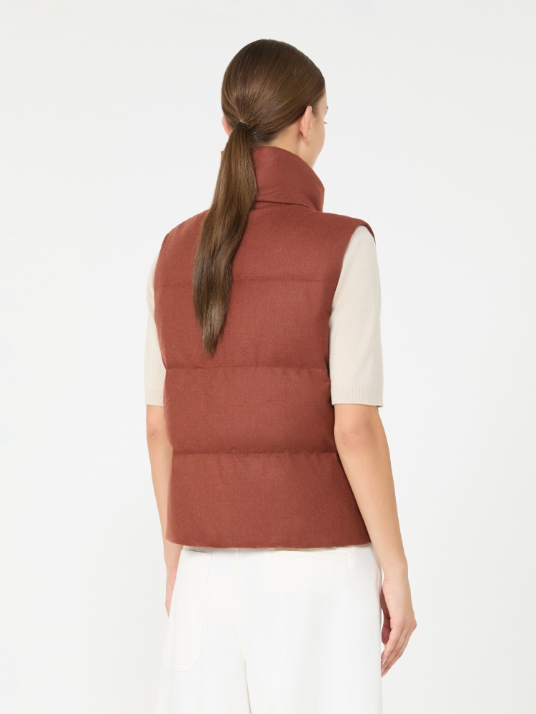 Gilet rembourré en cachemire mélangé - ROUILLE - Max Mara - 3