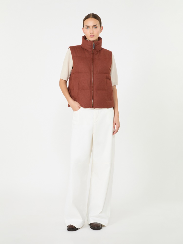 Gilet rembourré en cachemire mélangé - ROUILLE - Max Mara