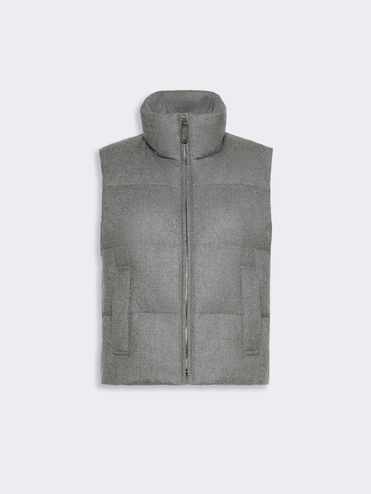 Gilet rembourré en cachemire mélangé - GRIS MOYEN - Max Mara - 5