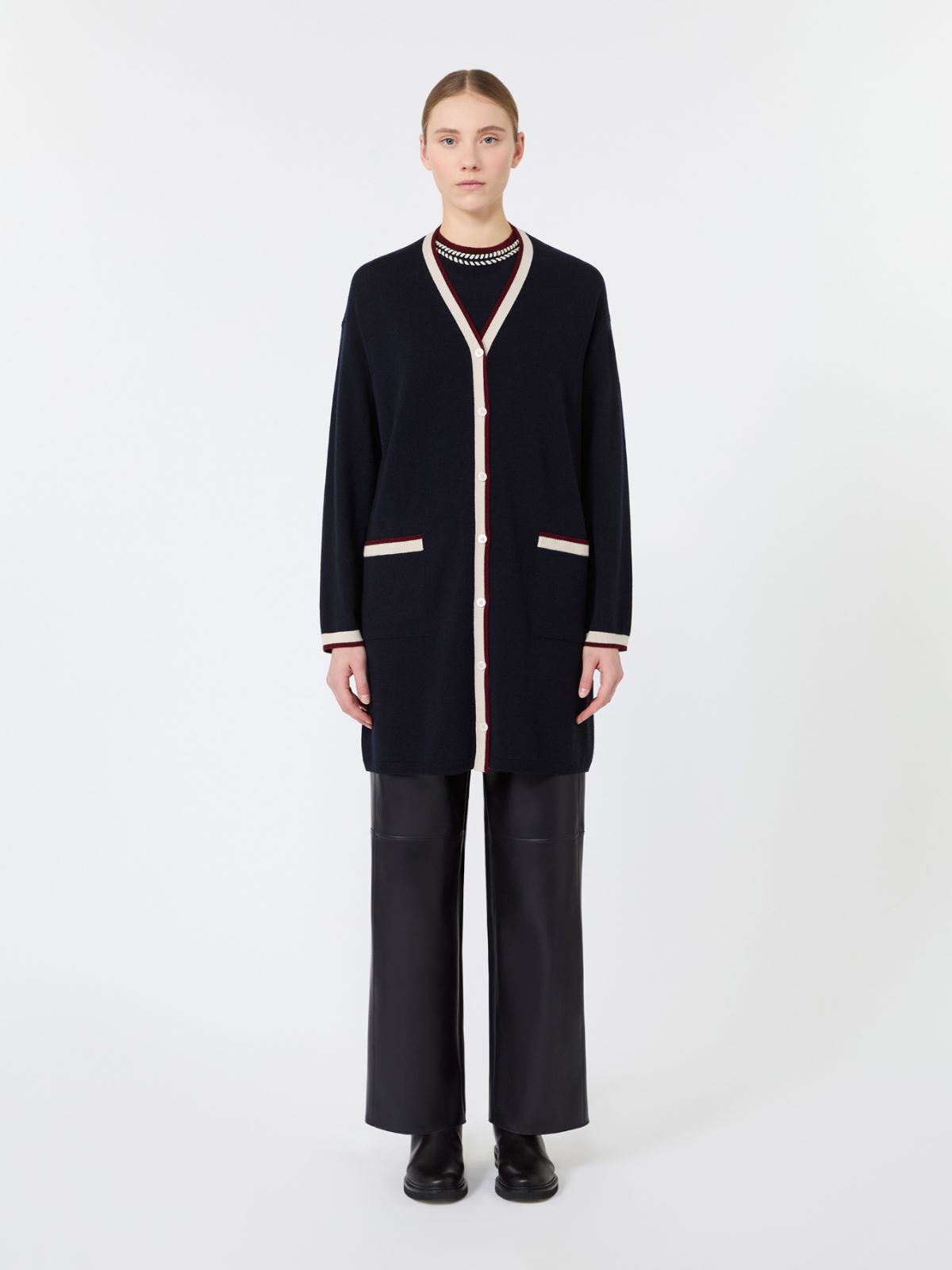 Long wool yarn cardigan - ULTRAMARINE - Max Mara - 2