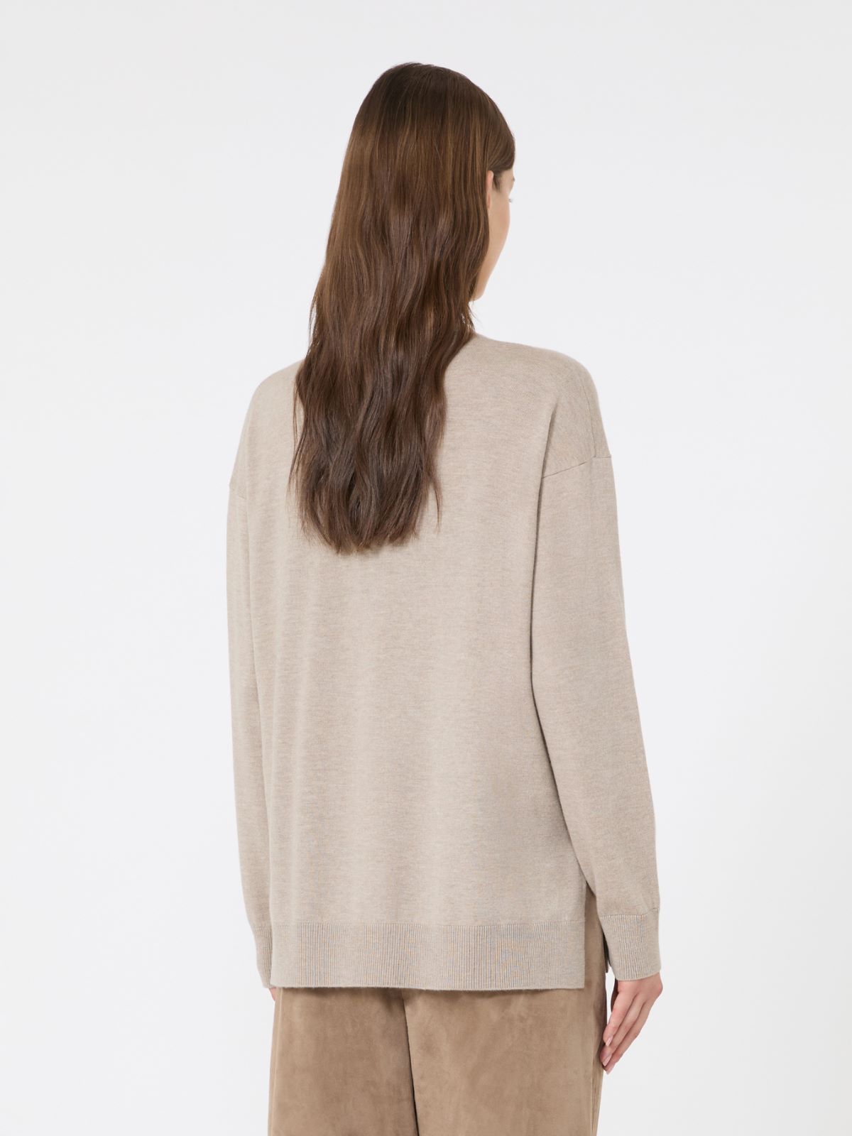 Wool yarn cardigan - BEIGE - Max Mara - 3