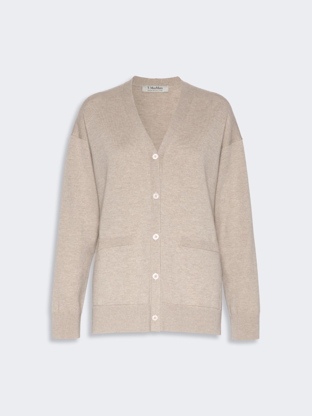 Wool yarn cardigan - BEIGE - Max Mara - 5