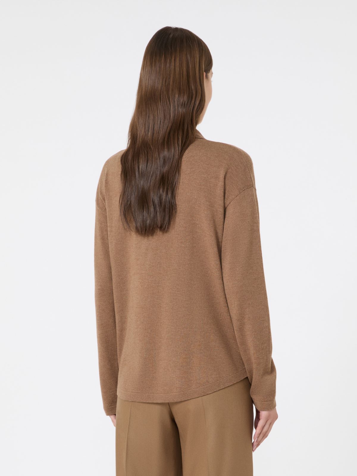 Wool yarn cardigan - CAMEL - Max Mara - 3