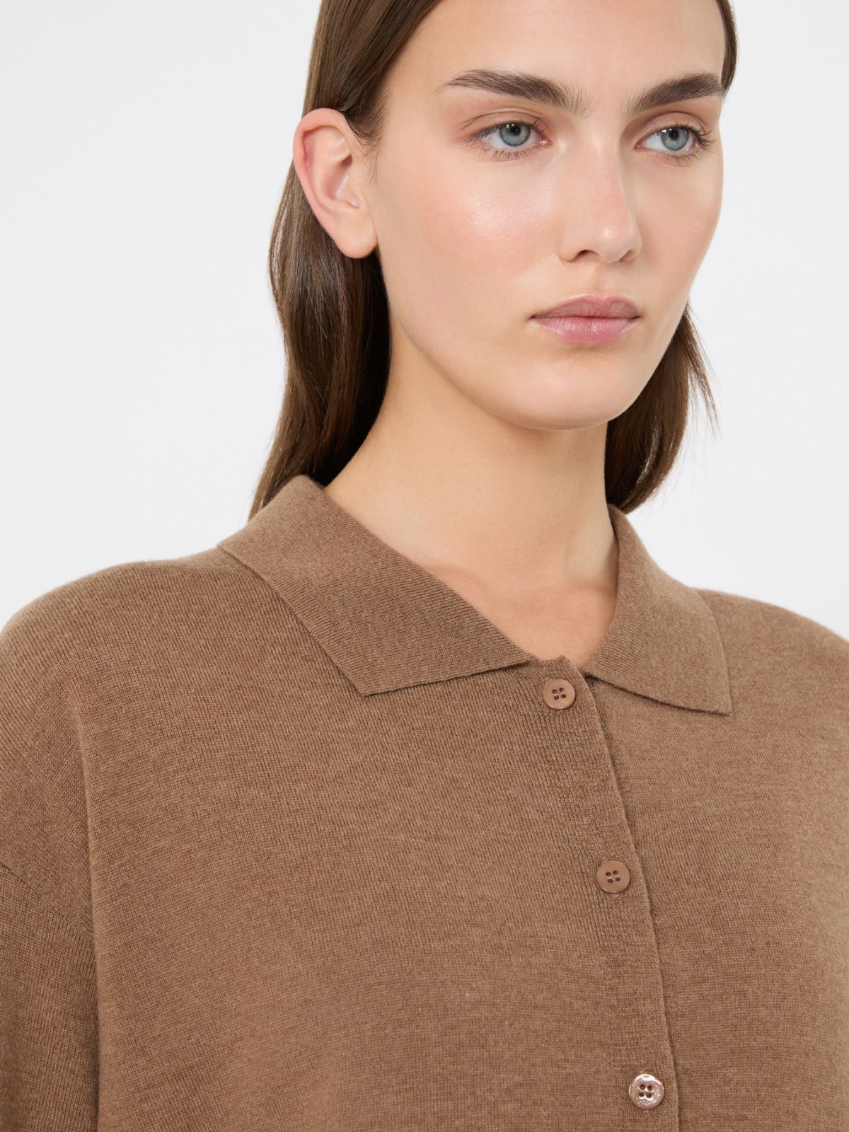 Wool yarn cardigan - CAMEL - Max Mara - 4