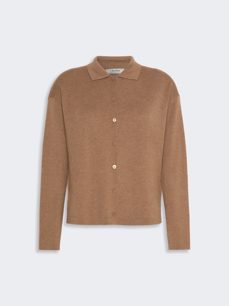 Wool yarn cardigan - CAMEL - Max Mara - 6