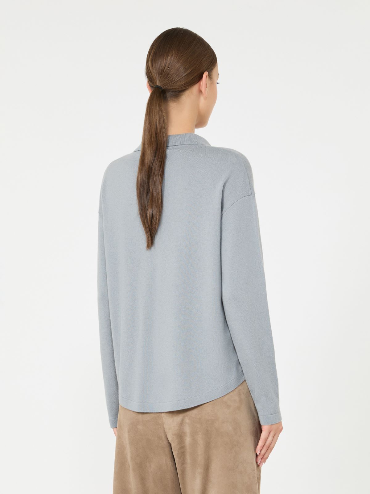 Wool yarn cardigan - LIGHT BLUE - Max Mara - 3