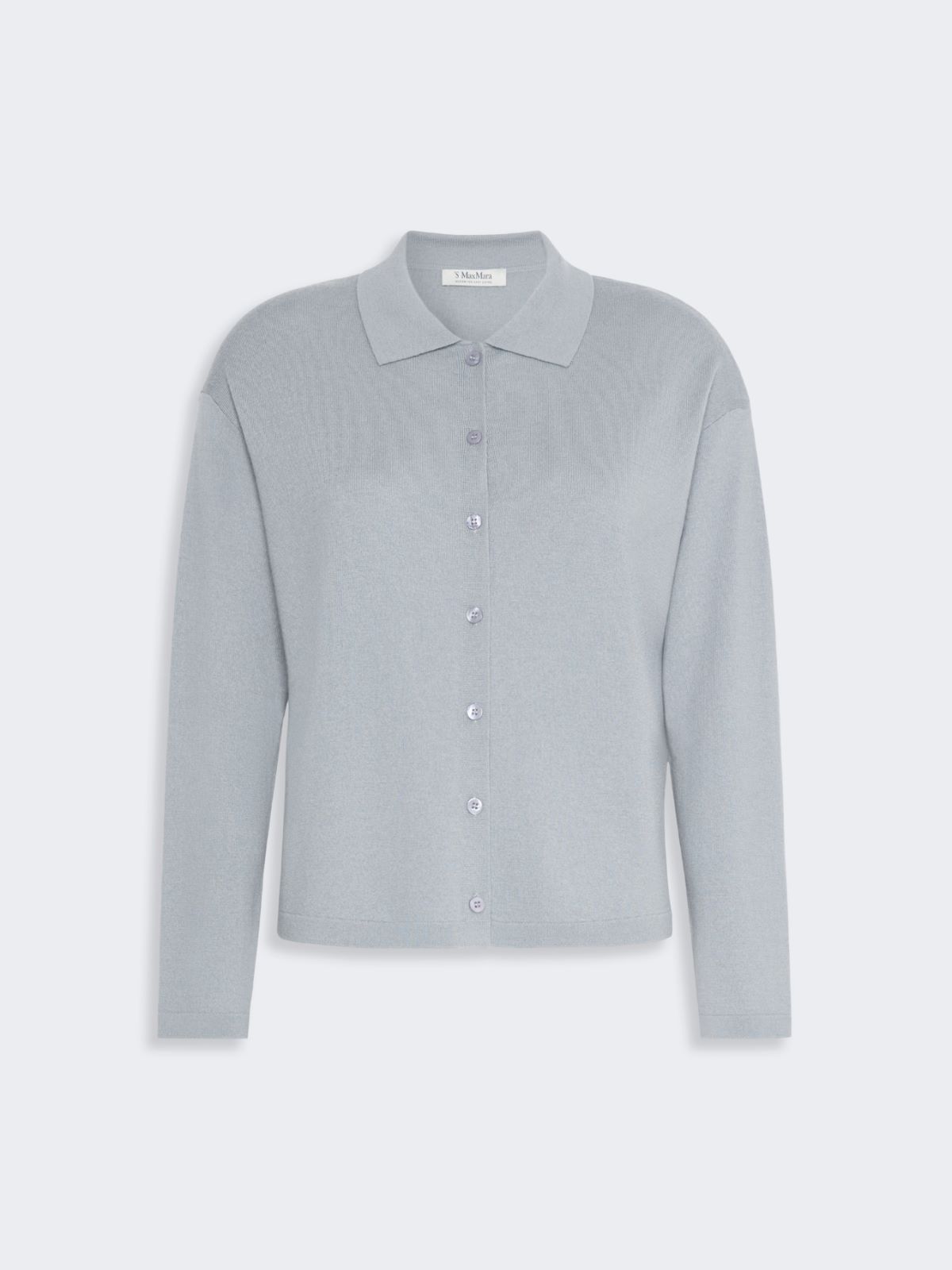 Wool yarn cardigan - LIGHT BLUE - Max Mara - 4