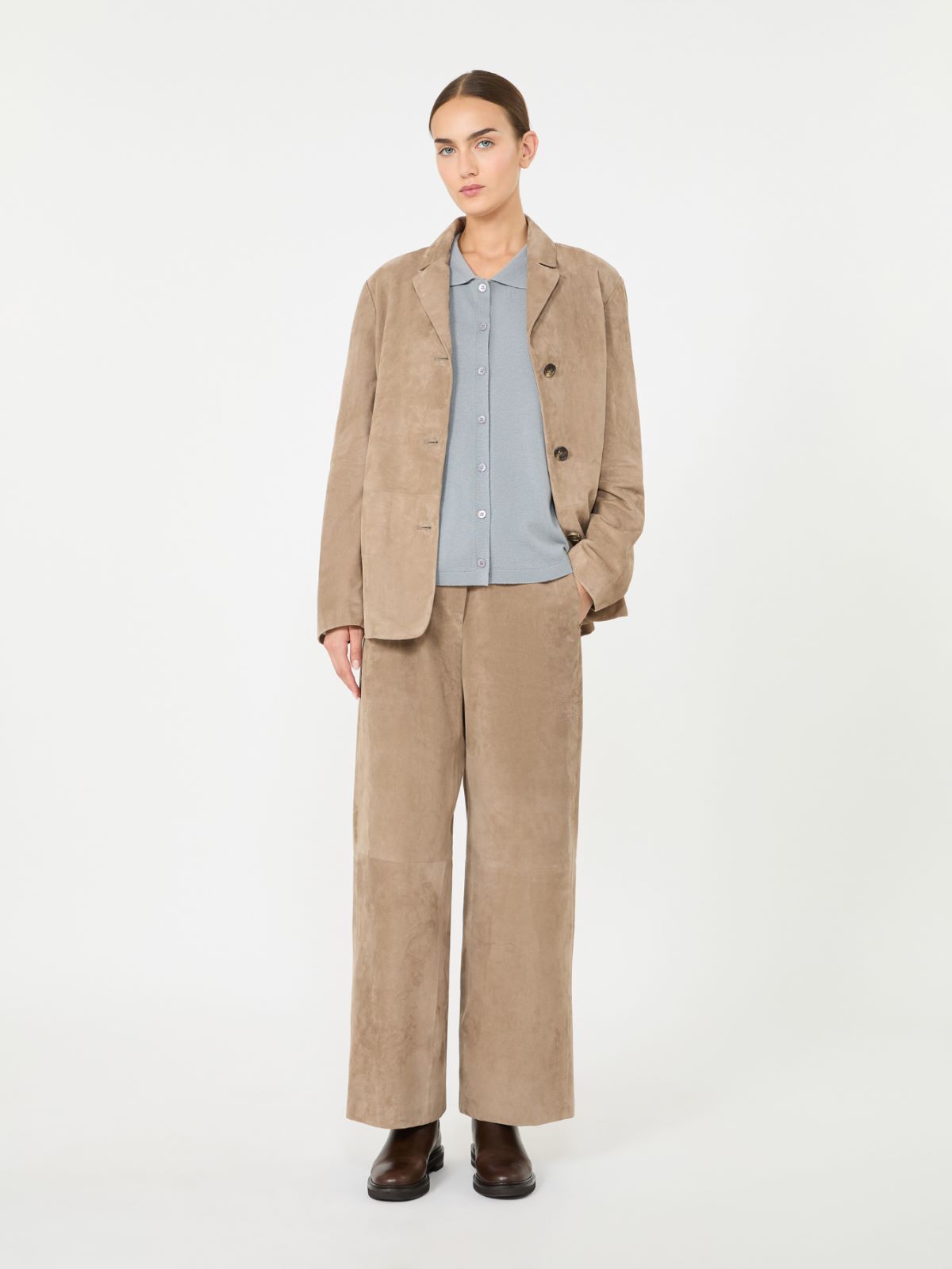 Wool yarn cardigan - LIGHT BLUE