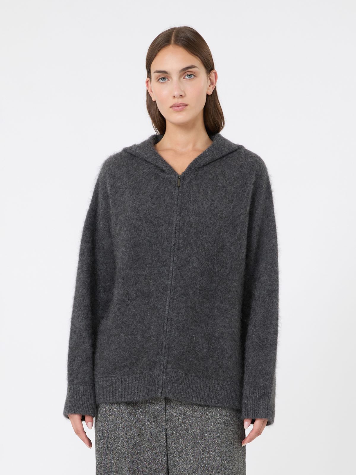 Brushed yak yarn cardigan - MEDIUM GREY - Max Mara - 2