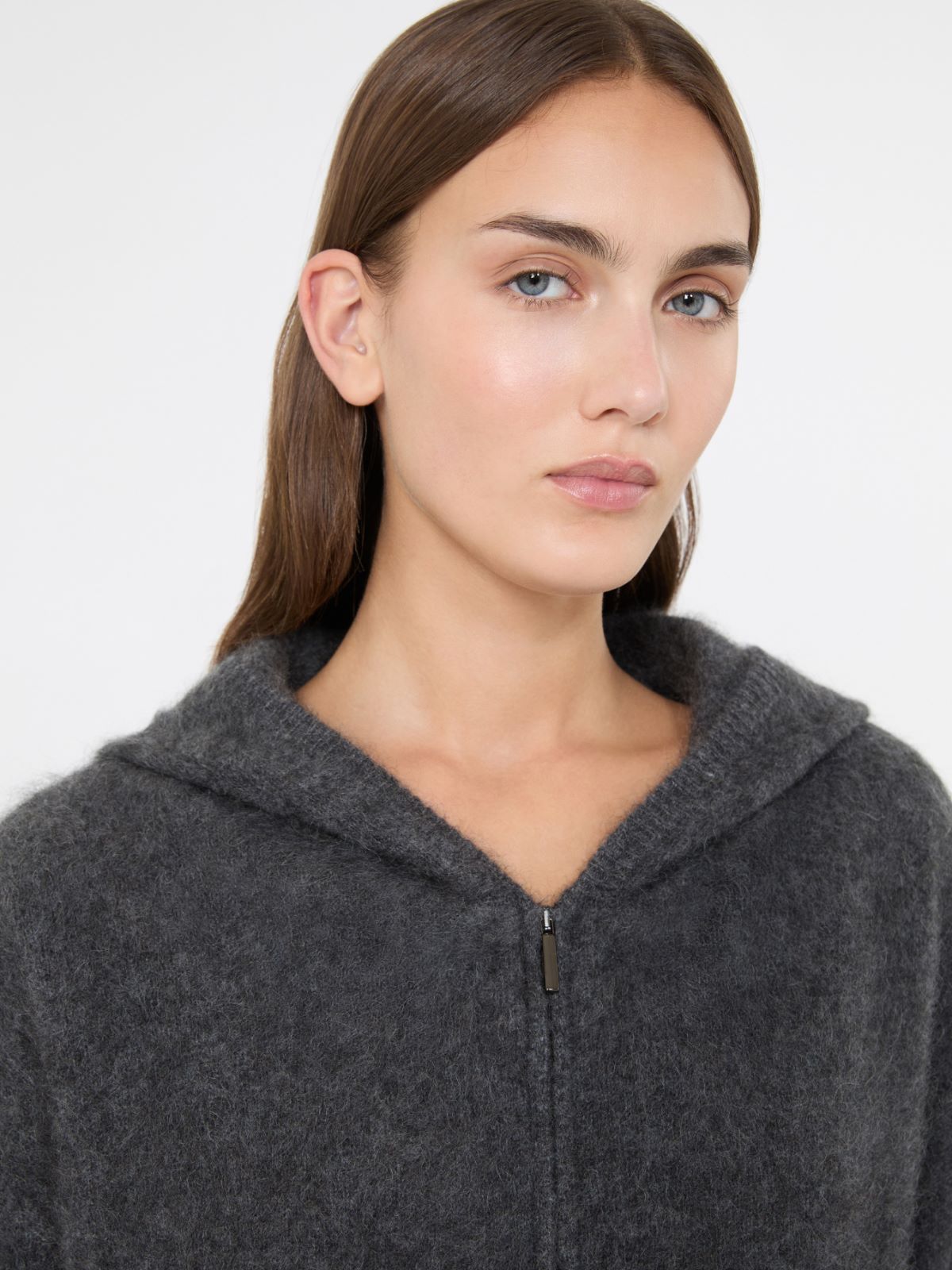 Brushed yak yarn cardigan - MEDIUM GREY - Max Mara - 4