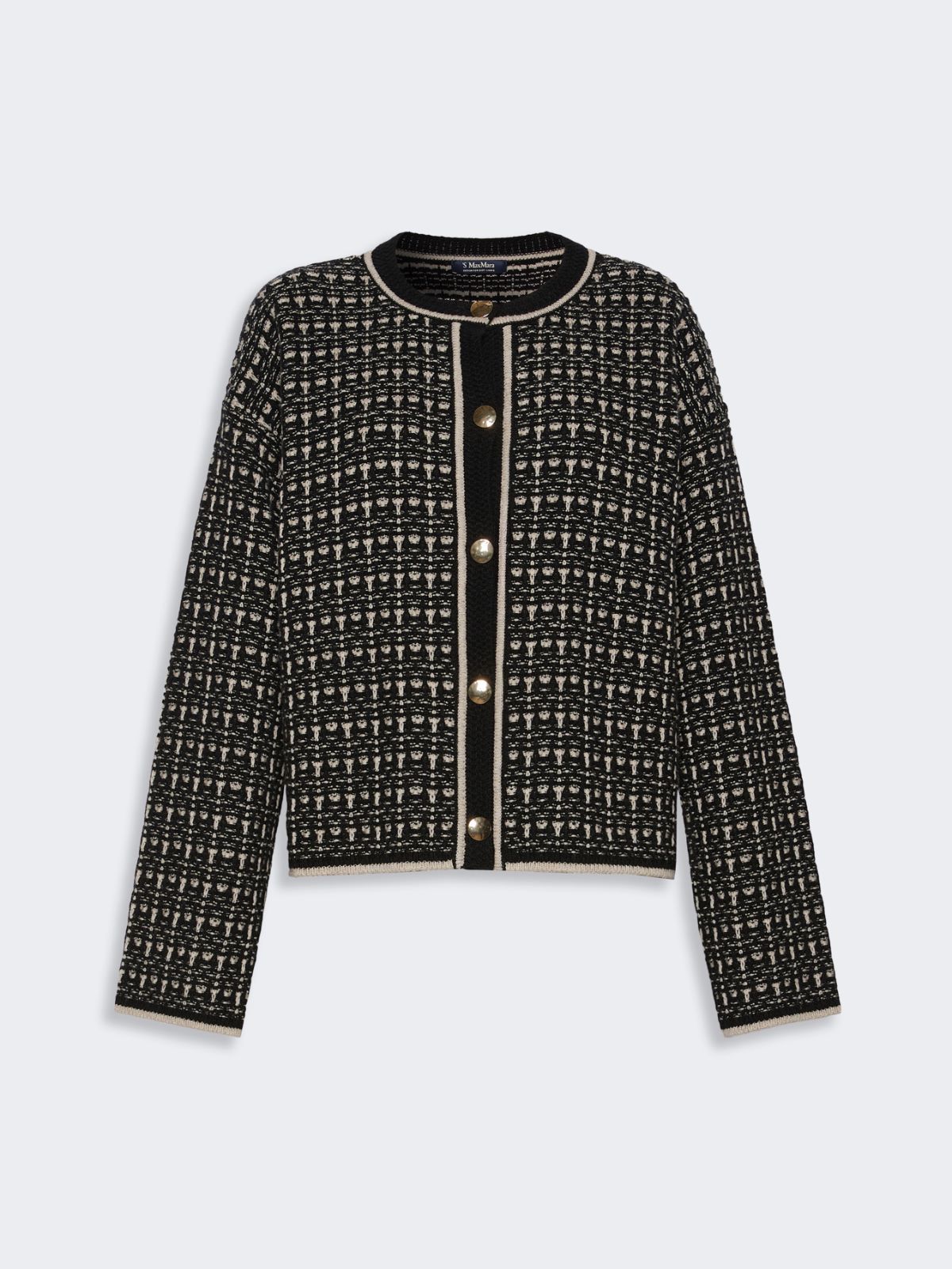 Wool and cashmere boxy cardigan - BLACK - Max Mara - 4