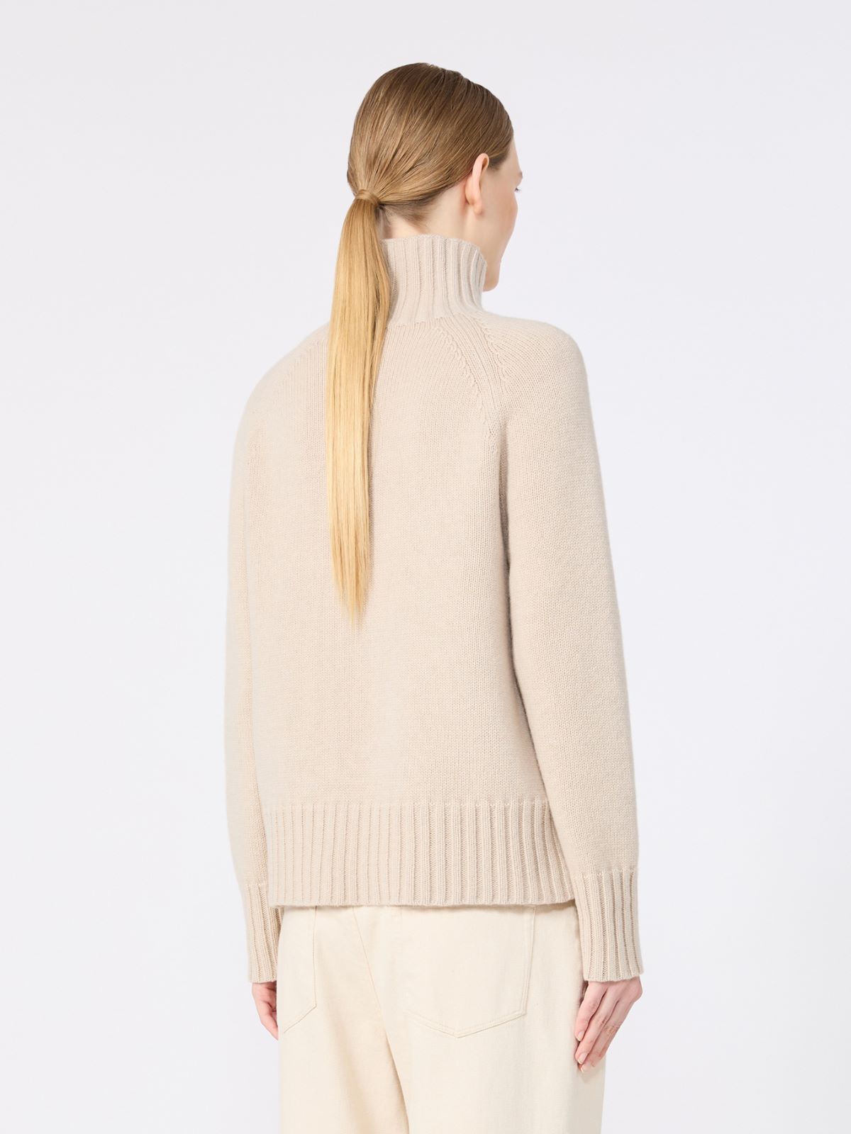 Wool and cashmere yarn polo-neck sweater - ALBINO - Max Mara - 3