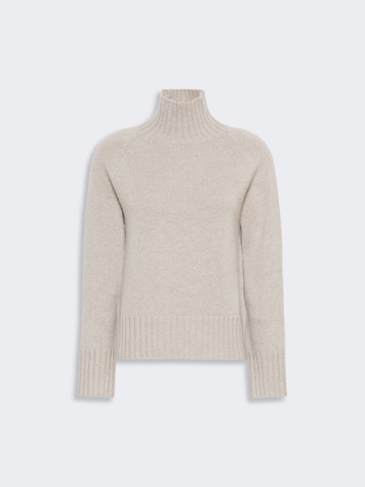 Jersey de cuello alto de hilado de lana y cachemira - BEIGE - Max Mara - 4