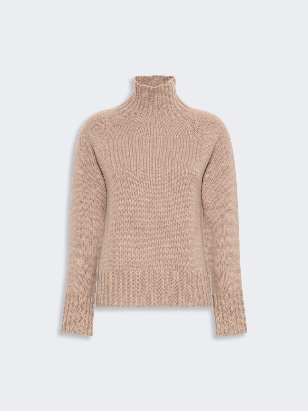 Jersey de cuello alto de hilado de lana y cachemira - ARCILLA - Max Mara - 5