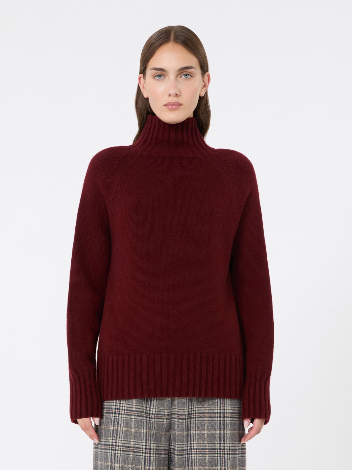 Wool and cashmere yarn polo-neck sweater - BORDEAUX - Max Mara - 2
