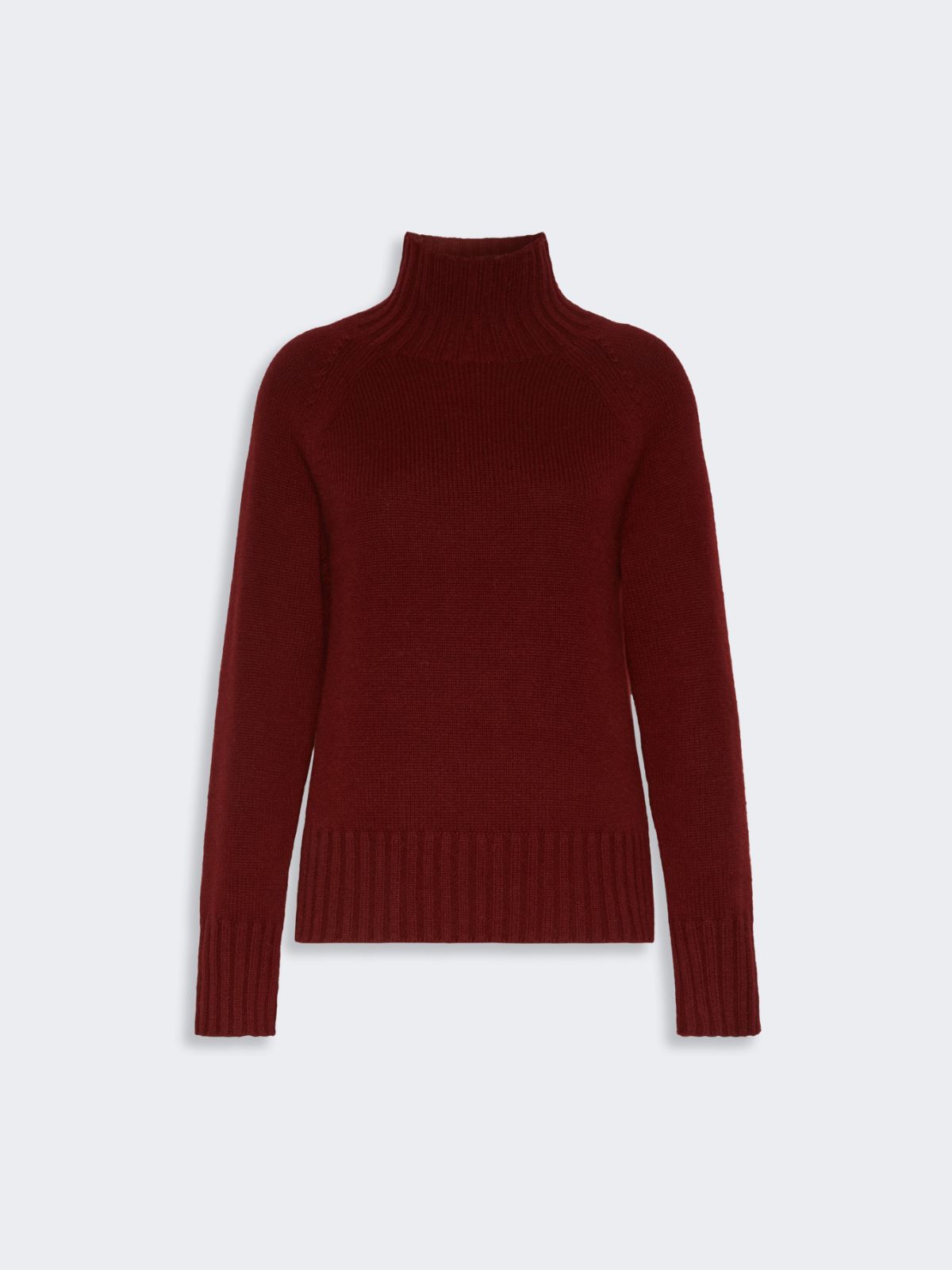 Wool and cashmere yarn polo-neck sweater - BORDEAUX - Max Mara - 4
