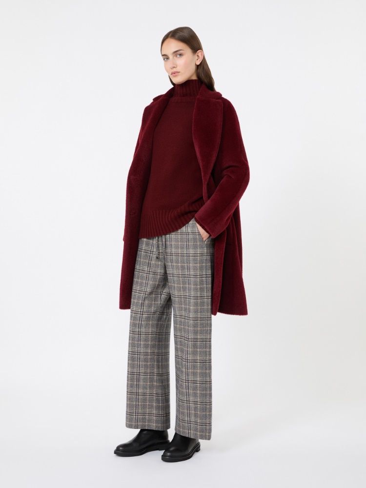 Wool and cashmere yarn polo-neck sweater - BORDEAUX - Max Mara