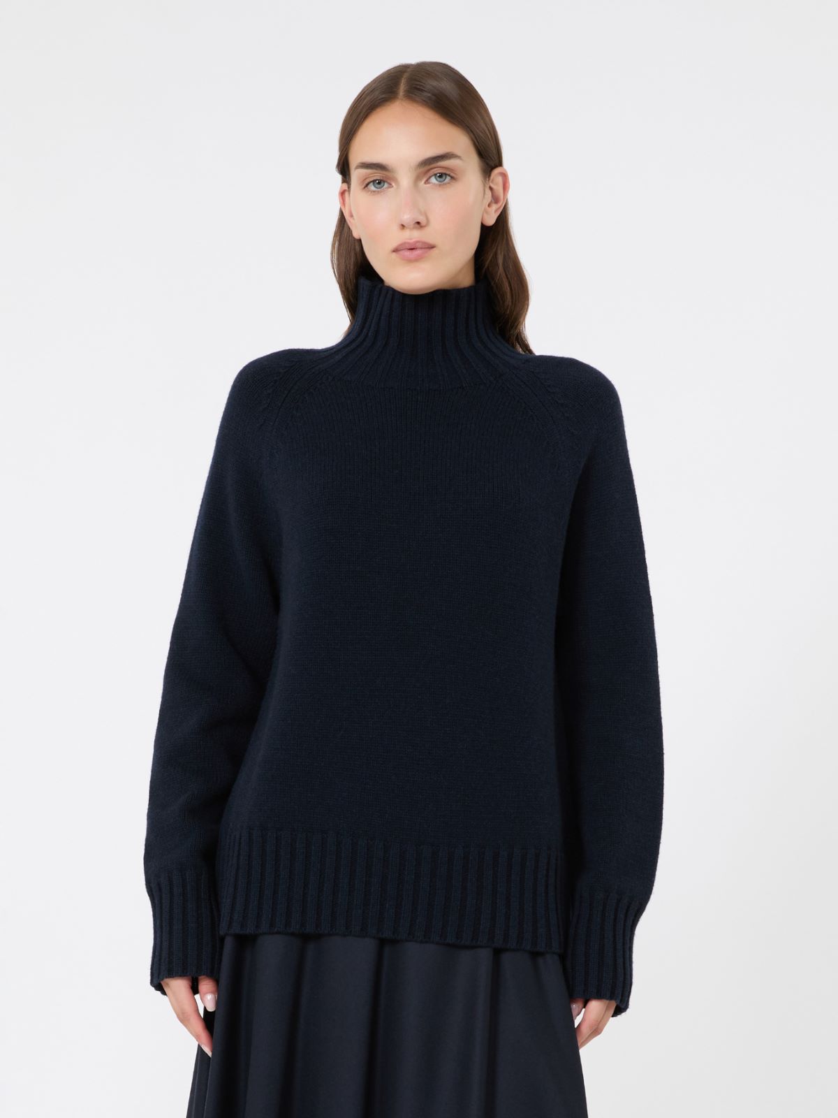 Wool and cashmere yarn polo-neck sweater - ULTRAMARINE - Max Mara - 2