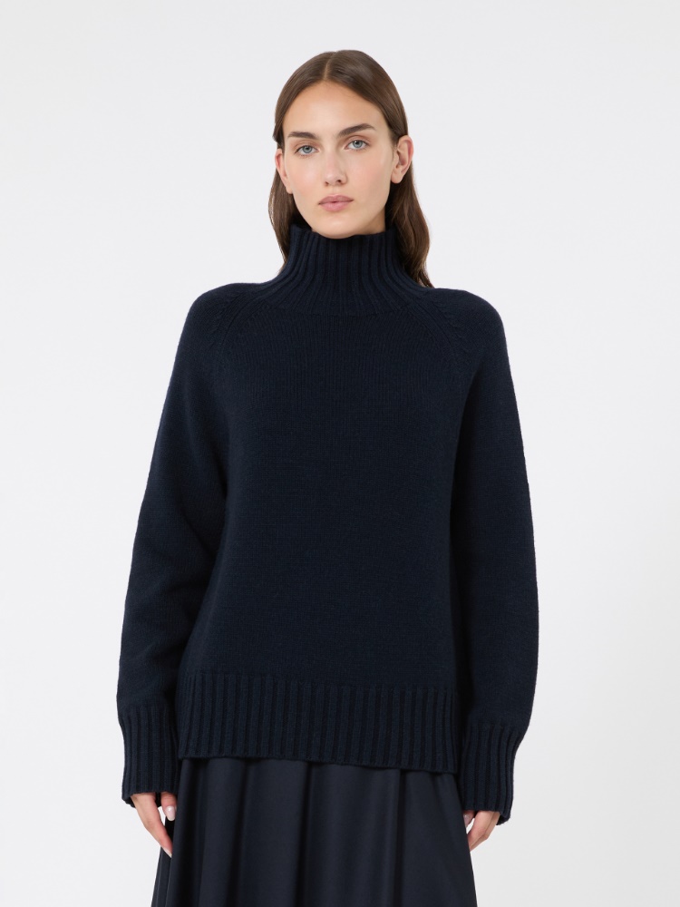 Wool and cashmere yarn polo-neck sweater - ULTRAMARINE - Max Mara - 2