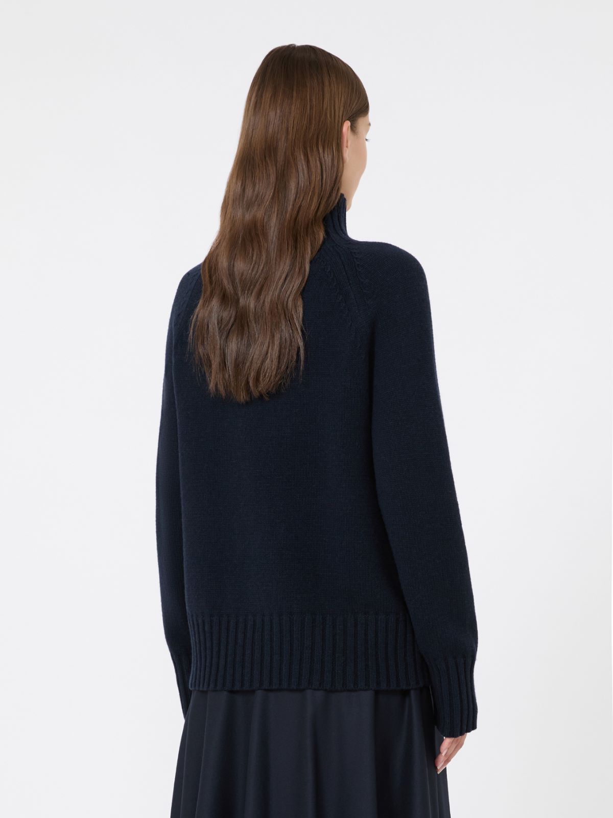 Wool and cashmere yarn polo-neck sweater - ULTRAMARINE - Max Mara - 3