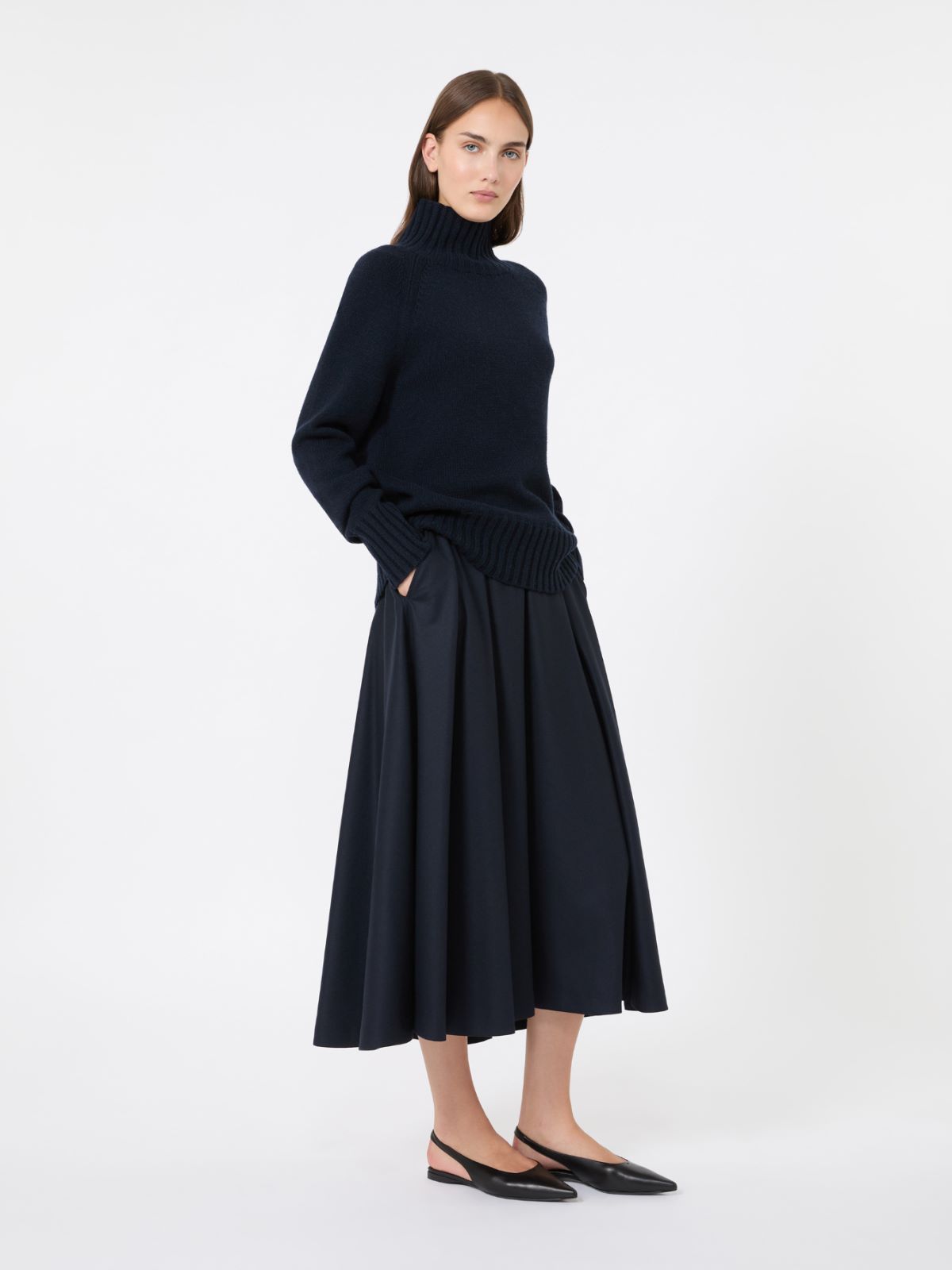 Wool and cashmere yarn polo-neck sweater + ULTRAMARINE - Max Mara