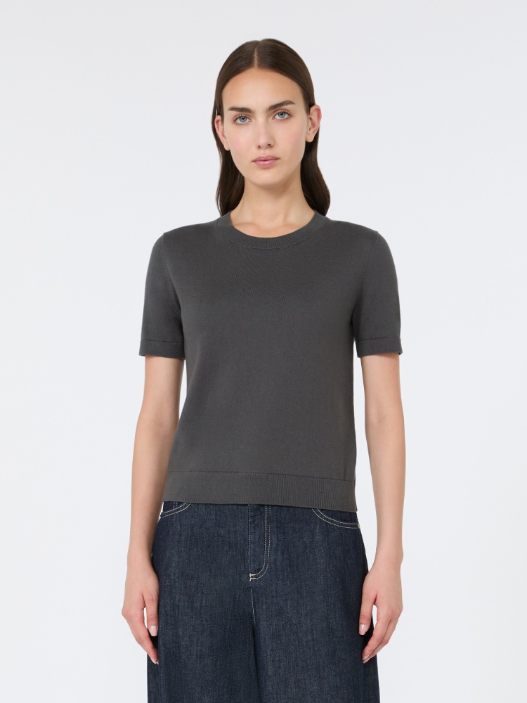 [ジュリエッタ] コットン シルク カシミヤ ニット - MEDIUM GREY - Max Mara - 2
