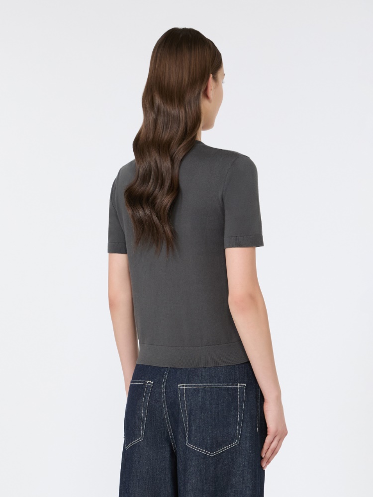 [ジュリエッタ] コットン シルク カシミヤ ニット - MEDIUM GREY - Max Mara - 3