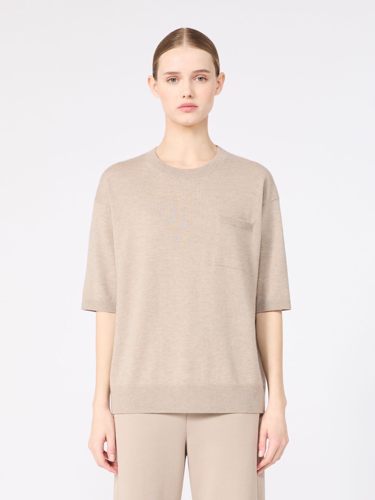 Wool yarn pocket sweater - BEIGE - Max Mara - 2