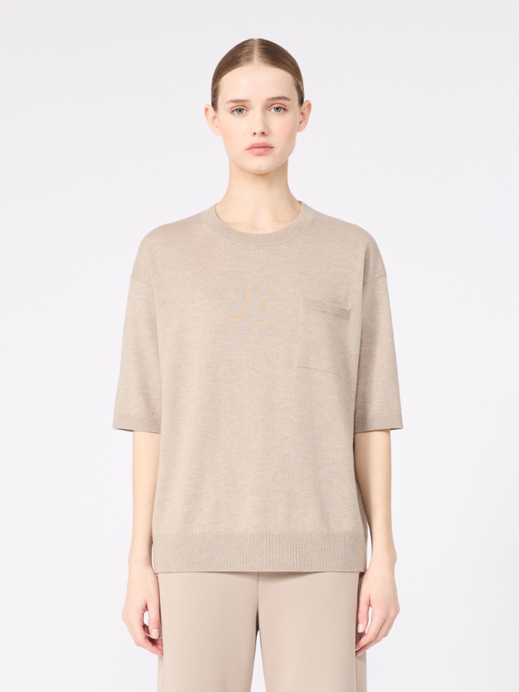 Wool yarn pocket sweater - BEIGE - Max Mara - 2