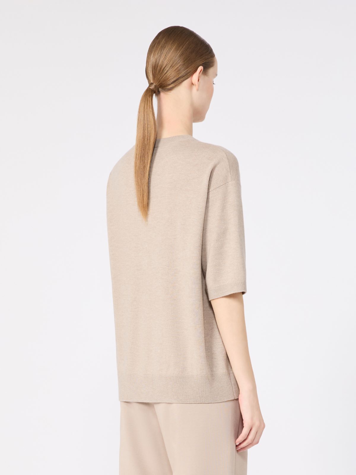Wool yarn pocket sweater - BEIGE - Max Mara - 3