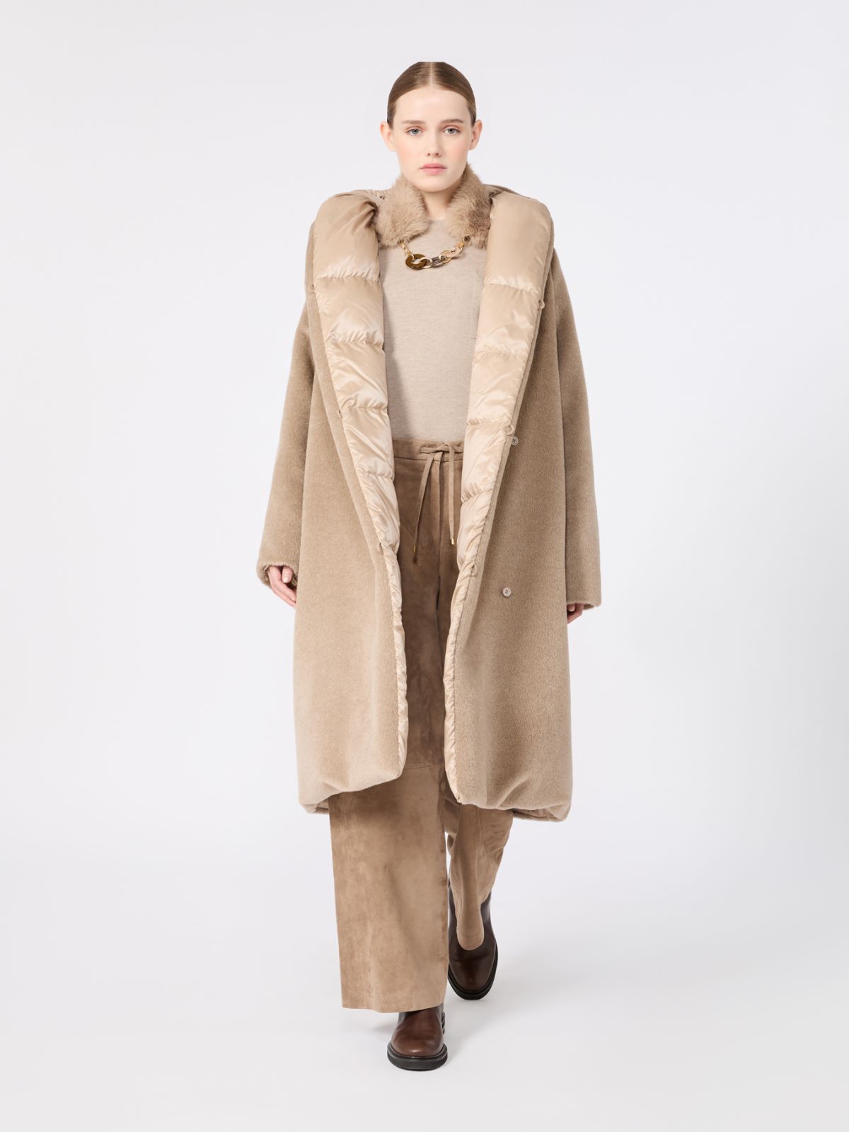 Wool yarn pocket sweater + BEIGE - Max Mara