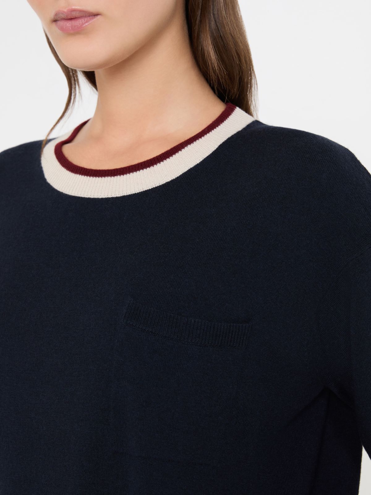 Wool yarn pocket sweater - ULTRAMARINE - Max Mara - 4